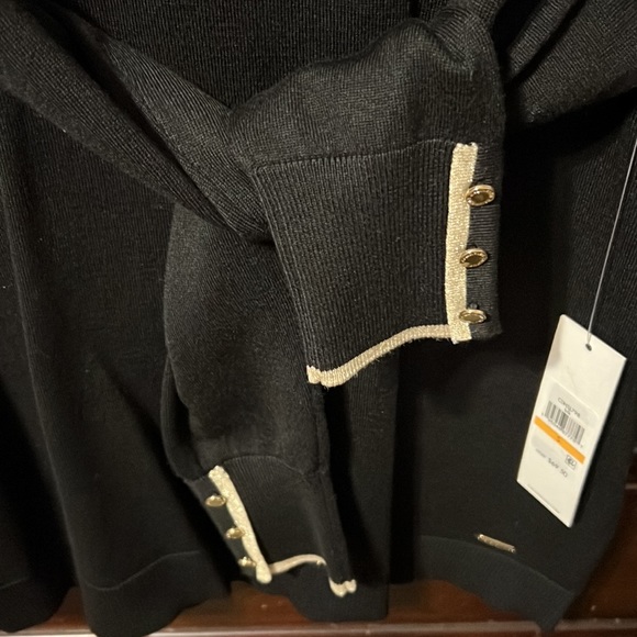 Calvin Klein S P black with gold trim and gold buttons on sleeves. - Picture 2 of 5